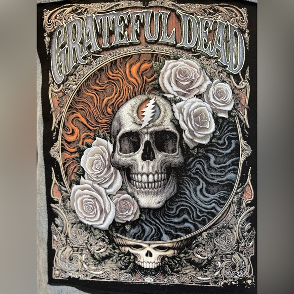 Upcycled Grateful Dead denim shacket sz M - Picture 3 of 4